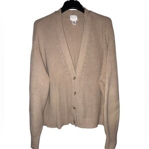 H&M size XXL chunky tan cardigan